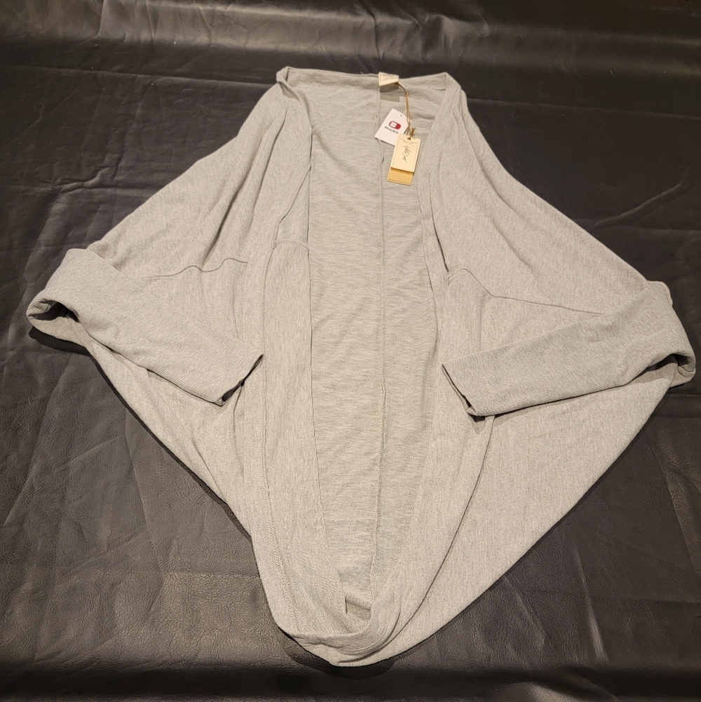 White Crow Light Gray Women's Open Front Poncho